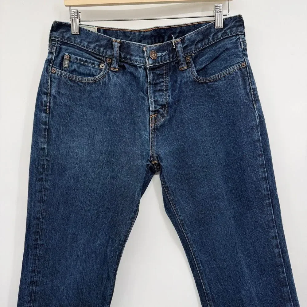 Abercrombie and Fitch Blue Denim Slim Straight Jeans Medium Wash Size W32 L30